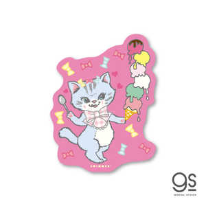 ゼネラルステッカー ダイカットビニールミニステッカー SWIMMER アイスクリームキャット SWM-052