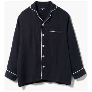 TENTIAL Pajamas(パジャマ)Gauze Shirt/長袖-23FW(XLサイズ) BAKUNE(バクネ) ネイビー 