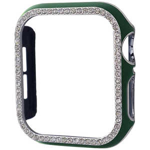 GAACAL Apple Watch Series 4-6/SE1-2 40mm スワロフスキーフレーム グリーンシルバー W00065GS2