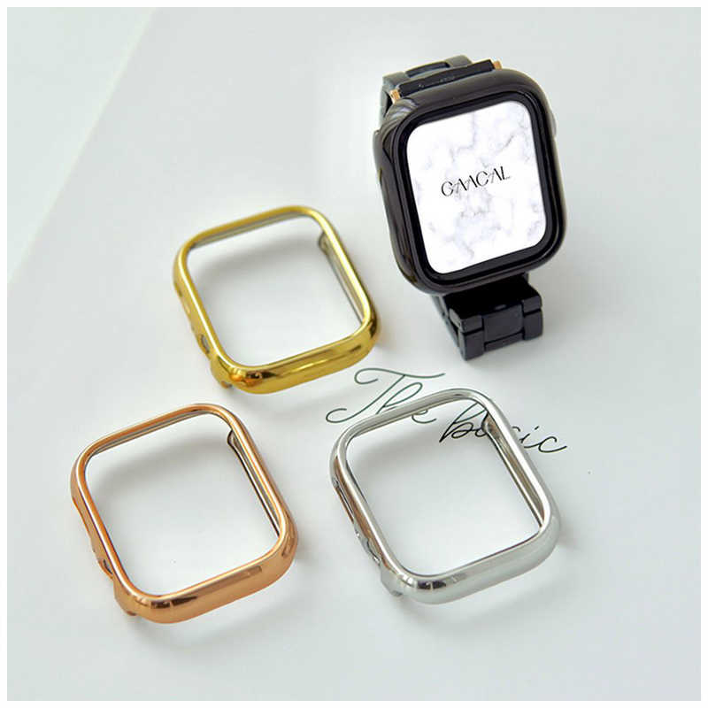 GAACAL GAACAL Apple Watch Series 4/5/6/SE1-2 40mm プラスチックフレーム GAACAL(ガーカル) メタリックローズゴールド  W00224R2 W00224R2