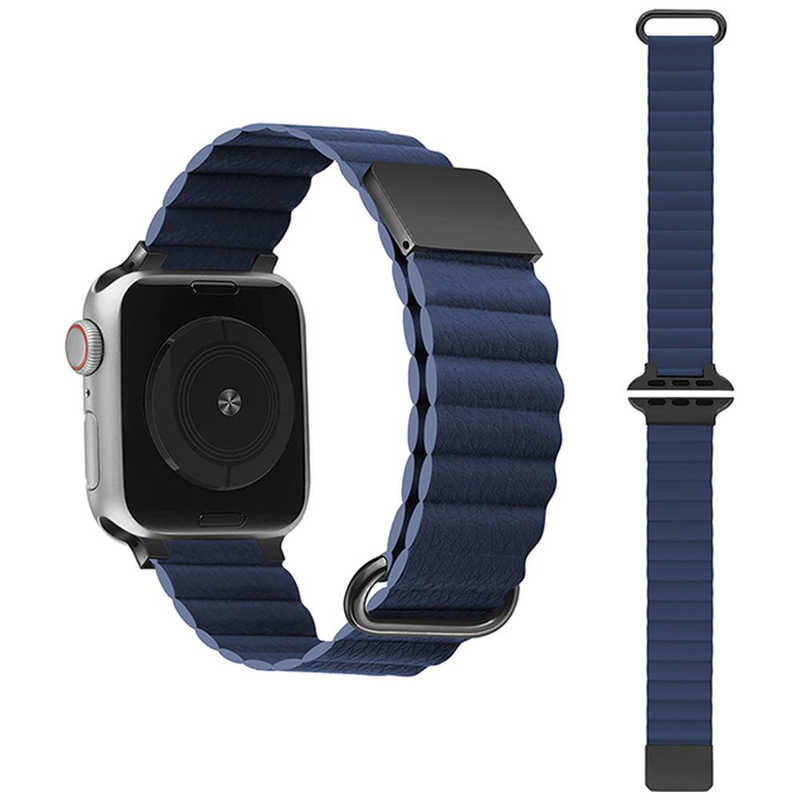 GAACAL GAACAL Apple Watch Series 1/2/3/4/5/6/7/8/SE1/SE2 38/40/41mm マグネット式PUレザーバンド GAACAL(ガーカル) ネイビー W00186NA W00186NA