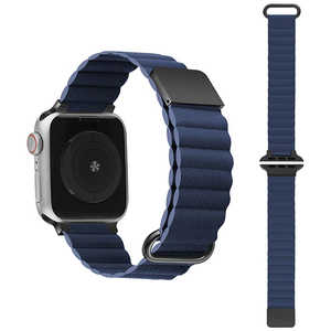 GAACAL Apple Watch Series 1/2/3/4/5/6/7/8/SE1/SE2/Ultra 42/44/45/49mm マグネット式PUレザーバンド GAACAL(ガーカル) ネイビー W00186NB