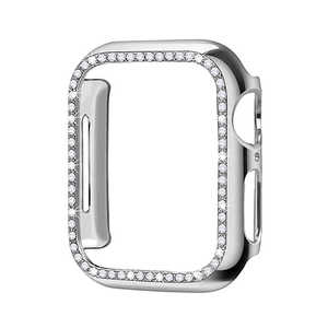 GAACAL APPLE WATCH 1-3/38MM 光沢キラキラスワロフスキーフレーム シルバー W00058S1 GAACAL APPLE WATCH 1-3/38MM 光沢キラキラスワロフスキーフレーム シルバー W00058S1