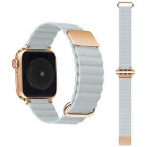 Apple Watch Series 1-8/SE(第1・2世代)/ULTRA 42/44/45/49mm マグネット式PUレザーバンド GAACAL(ガーガル) ブルーグレー W00186BGB