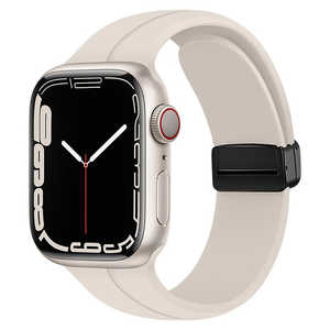 GAACAL APPLE WATCH 1-9/SE1-2 38/40/41MM マグネット式シリコンバンド シルバー(マット)  W00302MSA