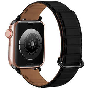 GAACAL APPLE WATCH 1-9/SE1-2 38/40/41MM マグネット式シリコンバンド ブラック W00485BKA