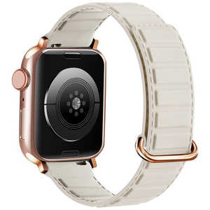 GAACAL APPLE WATCH 1-9/SE1-2 38/40/41MM マグネット式シリコンバンド アイボリー W00485AA