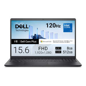 DELL �f�� �m�[�g�p�\�R�� Dell 15 DC15250 [ 15.6�^ / Win11 Home / Core 3 / ������8GB / SSD512GB / Office�I���\ ] �J�[�{���u���b�N ND25-GWM3BC