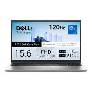 DELL �f�� �m�[�g�p�\�R�� Dell 15 DC15250 [ 15.6�^ / Win11 Home / Core 3 / ������8GB / SSD512GB / Office�I���\ ] �v���`�i�V���o�[ ND25-GWM3SC