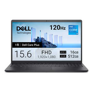 DELL �f�� Dell 15 DC15250 �m15.6�^ / Windows11 Home / intel Core i5 / �������F16GB / SSD�F512GB�n �J�[�{���u���b�N ND55-GWBC