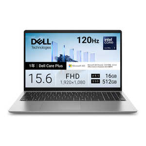 DELL �f�� �m�[�g�p�\�R�� Dell 15 D15260 [ 15.6�^ / Win11 Home / Core Ultra 7 / ������16GB / SSD512GB / Office�I���\ ] �v���`�i�V���o�[ ND85-GWM3SC