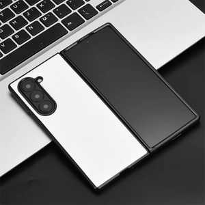 STYLEPROMOTION Galaxy Z Fold7 クロコダイル調PUレザーケース ホワイト AP-GZFD7CROCWH