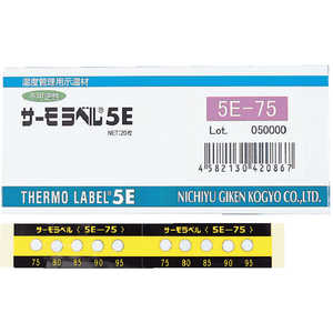 日油技研工業 サーモラベル5点表示屋外対応型 不可逆性 50度 (1ケース20枚) 5E50