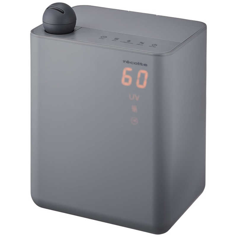 ウィナーズ ウィナーズ UV加湿器 recolte(レコルト) [ハイブリッド(加熱+超音波)式] 木造6畳/鉄筋10畳 グレー RHF-1(GY) RHF-1(GY)
