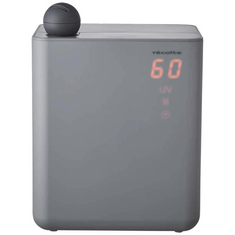 ウィナーズ ウィナーズ UV加湿器 recolte(レコルト) [ハイブリッド(加熱+超音波)式] 木造6畳/鉄筋10畳 グレー RHF-1(GY) RHF-1(GY)