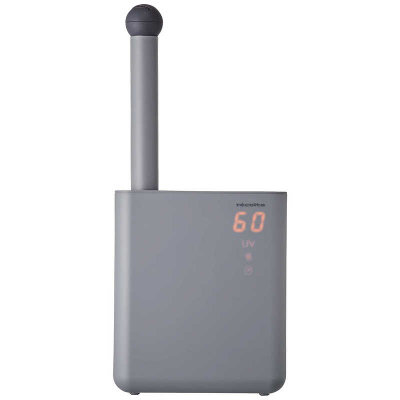 ウィナーズ ウィナーズ UV加湿器 recolte(レコルト) [ハイブリッド(加熱+超音波)式] 木造6畳/鉄筋10畳 グレー RHF-1(GY) RHF-1(GY)