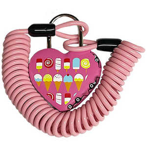 徳島双輪 ワイヤー錠 LOVELOCK(3φ×180cm/) アイスクリーム 8710 徳島双輪 ワイヤー錠 LOVELOCK(3φ×180cm/) アイスクリーム 8710