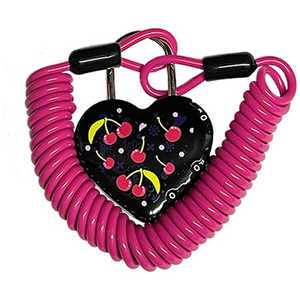 徳島双輪 ワイヤー錠 LOVELOCK(3φ×180cm/) チェリー 8715
