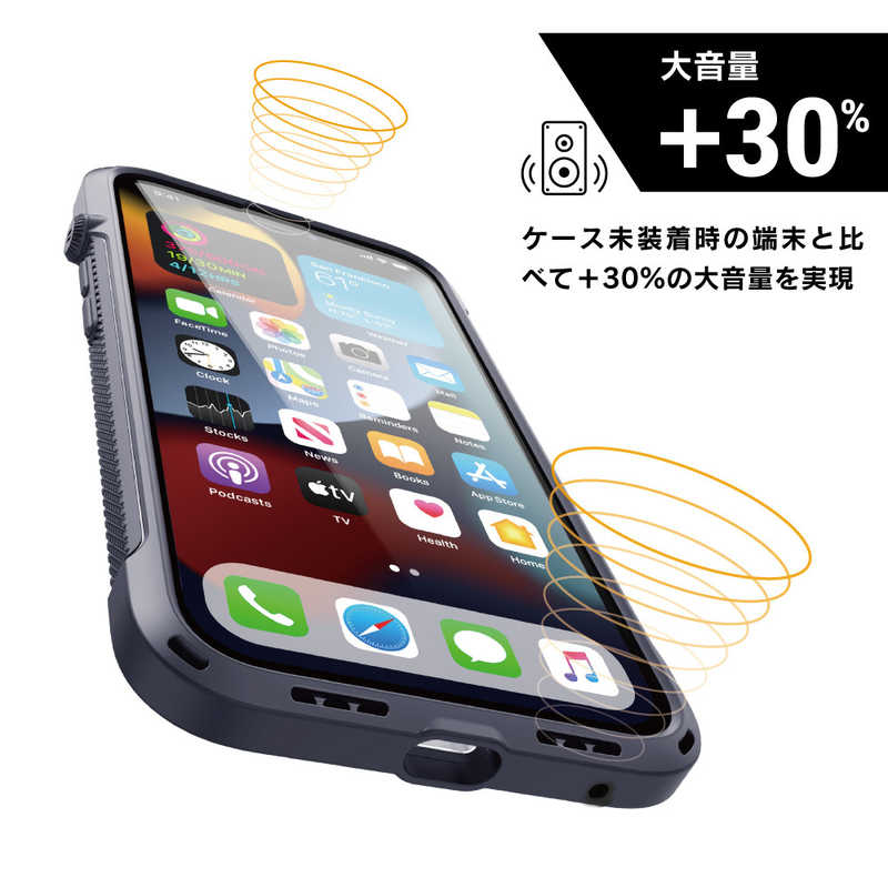 トリニティ トリニティ カタリスト iPhone 13 Pro 衝撃吸収ケース Vibe グレー CT-IPVCIP21M3-GY CT-IPVCIP21M3-GY