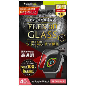 ȥ˥ƥ Apple Watch 40mm / SE / 6 / 5 / 4[FLEX3D]饬饹 Ʃ ݸ饹 ֥å TR-AW2240-G3F-GOCCBK