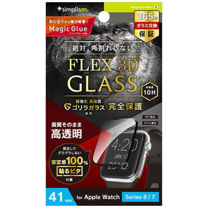 ȥ˥ƥ Apple Watch 41mm / Series 8 / 7[FLEX3D]饬饹 Ʃ ݸ饹 ֥å TRAW2241GH3FGOCBK