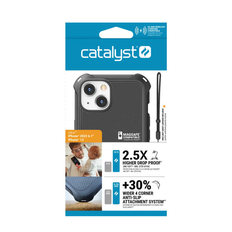 CATALYST CATALYST カタリスト iPhone 14 MagSafe対応 衝撃吸収ケース Cruxシリーズ ステルスブラック CTCRIP22M2MSCOBK CTCRIP22M2MSCOBK