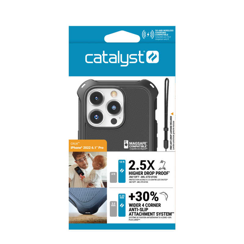 CATALYST CATALYST カタリスト iPhone 14 Pro MagSafe対応 衝撃吸収ケース Cruxシリーズ ステルスブラック CTCRIP22M3MSCOBK CTCRIP22M3MSCOBK