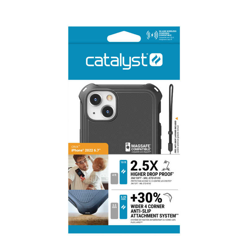 CATALYST CATALYST カタリスト iPhone 14 Plus MagSafe対応 衝撃吸収ケース Cruxシリーズ ステルスブラック CTCRIP22L2MSCOBK CTCRIP22L2MSCOBK