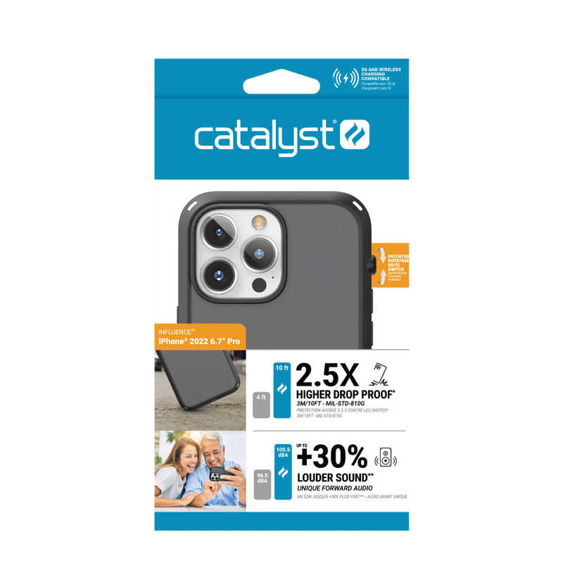 CATALYST CATALYST カタリスト iPhone 14 Pro Max 衝撃吸収ケース Influenceシリーズ ステルスブラック CTICIP22L3BK CTICIP22L3BK