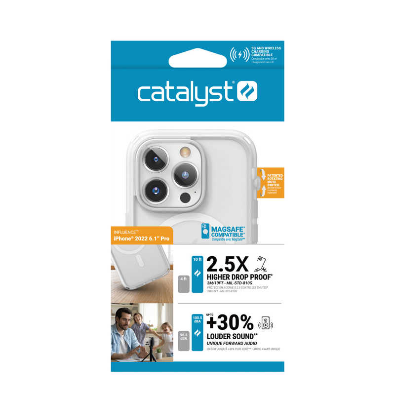 CATALYST CATALYST カタリスト iPhone 14 Pro Magsafe対応 衝撃吸収ケース Influenceシリーズ クリア CTICIP22M3MSCOCL CTICIP22M3MSCOCL