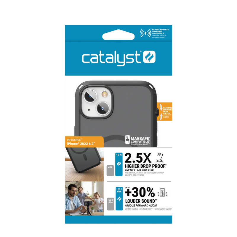 CATALYST CATALYST カタリスト iPhone 14 Plus Magsafe対応 衝撃吸収ケース Influenceシリーズ ステルスブラック CTICIP22L2MSCOBK CTICIP22L2MSCOBK