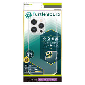 ȥ˥ƥ iPhone15 Pro 6.1 [Turtle Solid] Ķ̩߷ ϥ֥åɥ ꥢ TR-IP23M3-TTSL-CL