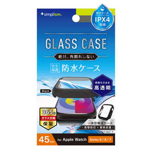 トリニティ Apple Watch 45mm Series 9 / 8 / 7 高透明 ガラス一体型防水PCケース ブラック TR-AW2345-GLPCR-CCBK トリニティ Apple Watch 45mm Series 9 / 8 / 7 高透明 ガラス一体型防水PCケース ブラック TR-AW2345-GLPCR-CCBK