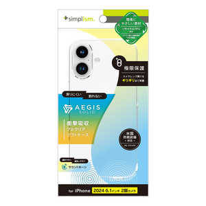 ȥ˥ƥ iPhone 16(6.1)Aegis Solid Ķ̩߷ץե륫СTPU ꥢ TR-IP24M2-AGSL-CL