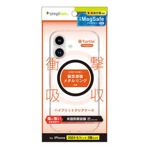 gjeB iPhone 16(6.1C`)mTurtlen MagSafeΉ nCubhNAP[X O ubN TR-IP24M2-TTMS-CLBK