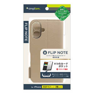 ȥ˥ƥ iPhone 16(6.1) FlipNote Ѿ׷եåץΡȥ 졼 TR-IP24M2-FN-SHGRG