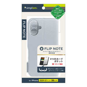 ȥ˥ƥ iPhone 16(6.1) FlipNote Ѿ׷եåץΡȥ ֥롼 TR-IP24M2-FN-SHBL