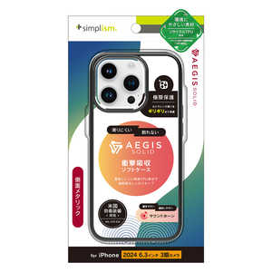 gjeB iPhone 16 Pro(6.3C`) mAegis Solidn ݌vtJo[TPUP[X ^bNubN TR-IP24M3-AGSL-CLBK
