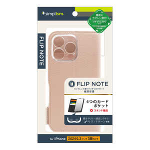 gjeB iPhone 16 Pro(6.3C`) mFlipNoten ϏՌtbvm[gP[X sN TR-IP24M3-FN-SHPK