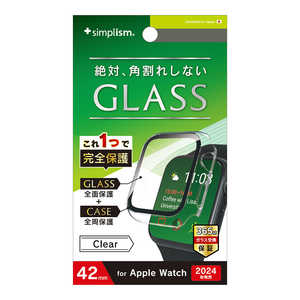トリニティ Apple Watch 42mm Series 10 高透明 ガラス一体型PCケース クリア TR-AW2443-GLPC-CCCL トリニティ Apple Watch 42mm Series 10 高透明 ガラス一体型PCケース クリア TR-AW2443-GLPC-CCCL