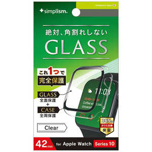 トリニティ Apple Watch 42mm Series 10 高透明 ガラス一体型PCケース ブラック TR-AW2443-GLPC-CCBK トリニティ Apple Watch 42mm Series 10 高透明 ガラス一体型PCケース ブラック TR-AW2443-GLPC-CCBK