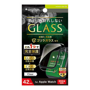 トリニティ Apple Watch 42mm Series 10 ゴリラガラス 高透明 ガラス一体型PCケース クリア TR-AW2443-GLPC-GOCCL トリニティ Apple Watch 42mm Series 10 ゴリラガラス 高透明 ガラス一体型PCケース クリア TR-AW2443-GLPC-GOCCL