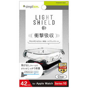 �g���j�e�B 2024�NApple Watch 42mm �mLIGHT SHIELD�{�n �Ռ��z�� ������ �K���X��̌^TPU�P�[�X �N���A TRAW2443GLLDCCCL