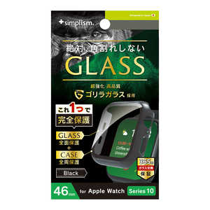 トリニティ Apple Watch 46mm Series 10 ゴリラガラス 高透明 ガラス一体型PCケース ブラック TR-AW2446-GLPC-GOCBK トリニティ Apple Watch 46mm Series 10 ゴリラガラス 高透明 ガラス一体型PCケース ブラック TR-AW2446-GLPC-GOCBK
