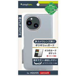 ȥ˥ƥ AQUOS sense9 FlipNote Ѿ׷եåץΡȥ ֥롼 TR-AQ24S-FN-SHBL