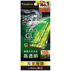 ȥ˥ƥ iPhone 15/ 14 Pro FLEX 3D 饬饹 Ʃ ʣե졼६饹 ֥å TRR-IP23M2-G3-GOCCBK