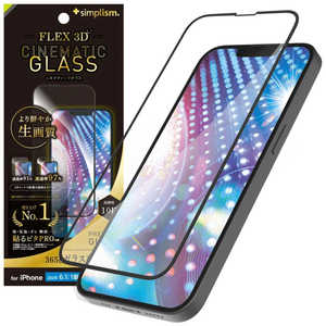 gjeB iPhone 16e/ 14/ 13/ 13Pro [FLEX 3D Cinematic Glass] tB EgNA t[KX ubN TR-IP25S-G3-2ARCCBK