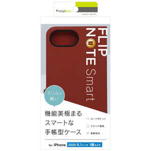 gjeB iPhone 16e mSmart FlipNoten ^X}[gtbvm[gP[X bh TR-IP25S-FNS-LRD