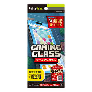 gjeB iPhone17 / 16 Pro [Gaming Glass]  Q[pKX TR-IP25M2-GLSG-SLCC