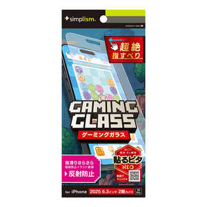 gjeB iPhone17 / 16 Pro [Gaming Glass] ˖h~ Q[pKX TR-IP25M2-GLSG-EAG